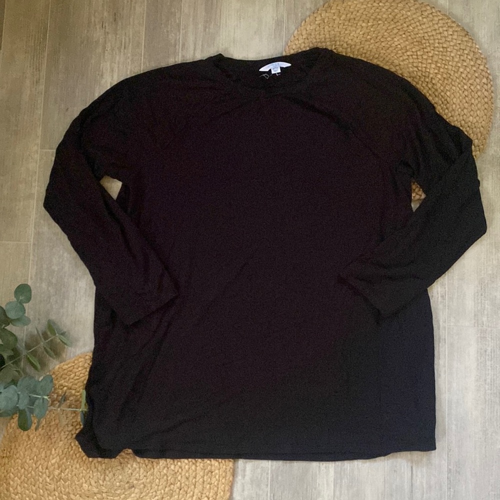 Time and True Women’s Long Sleeve Shirt Black Size Medium